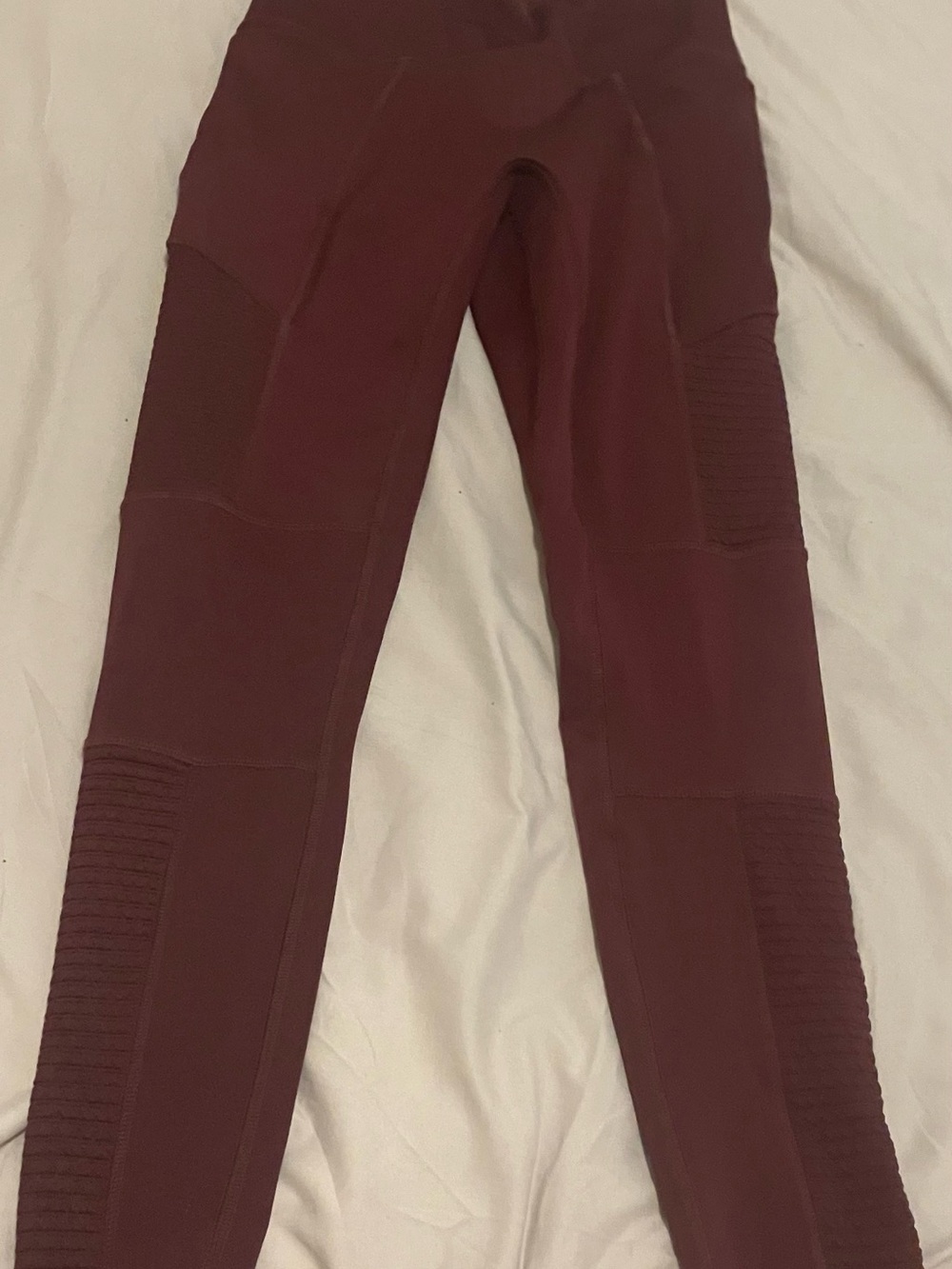 Burgundy Ribbed Detail Leggings !Accepting Offers/Bundle Deals